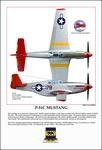 "Lt. McGee P-51B/C "Kitten"" Tuskegee Airmen Print by Jerry Taliaferro